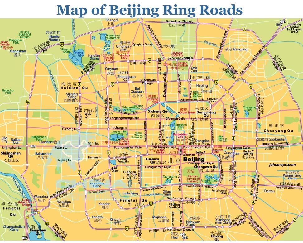 பெய்ஜிங் ரிங் ரோடு மேப்