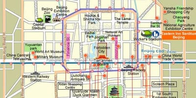Sanlitun பார் தெரு பெய்ஜிங் வரைபடம்